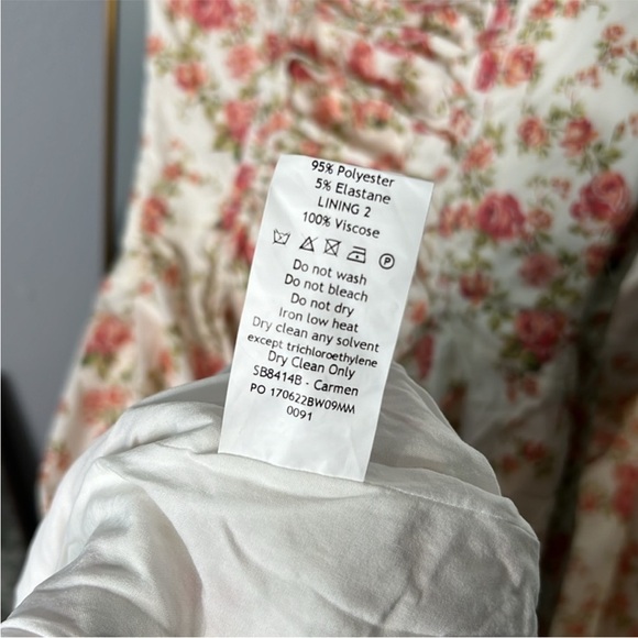 HOUSE OF CB 'Carmen' Rose Print Bustier Sundress NWOT - Picture 8 of 8